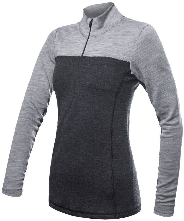 Sensor Merino Bold dámské triko dl.rukáv zip anthracite/cool gray