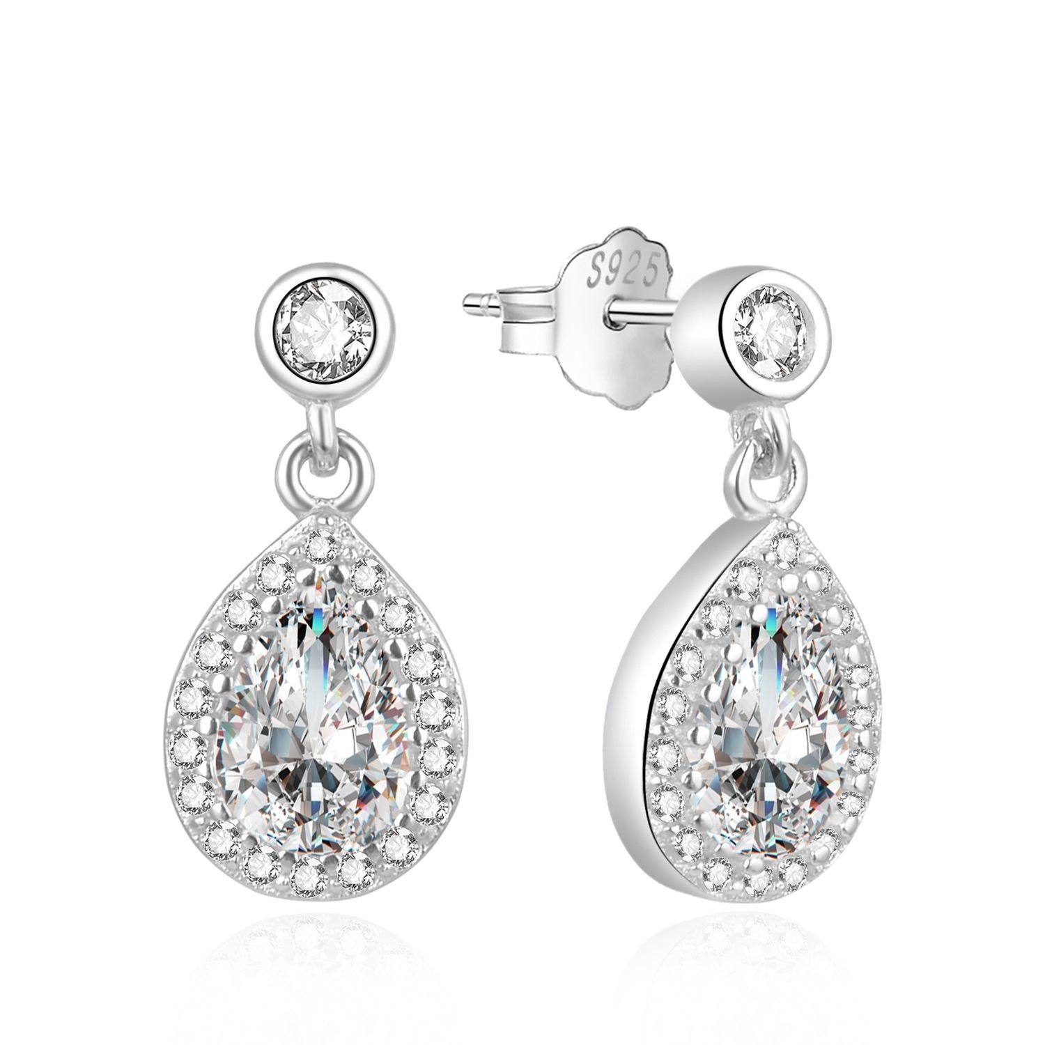 MOISS Třpytivé stříbrné náušnice s kubickými zirkony E0003086