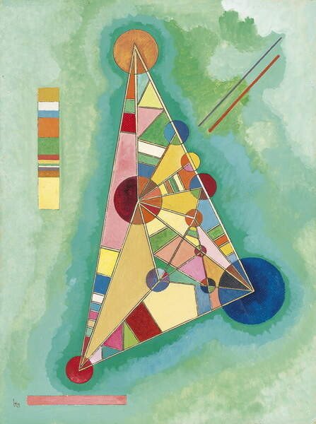 Kandinsky, Wassily Kandinsky, Wassily - Obrazová reprodukce Colorful in the triangle, (30 x 40 cm)