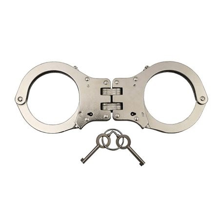 Pouta MFH Genuine Steel Handcuffs The RED