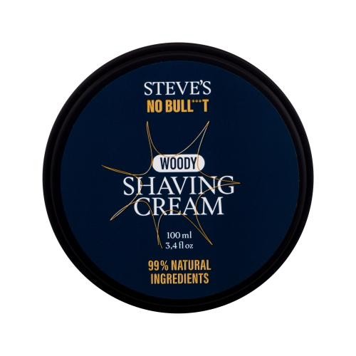 Steve's No Bull***t Woody Shaving Cream 100 ml změkčující holicí krém pro muže