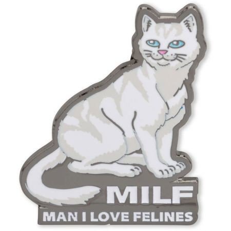 Odznáček Ripndip Man I Love Felines - Šedá - Univerzální