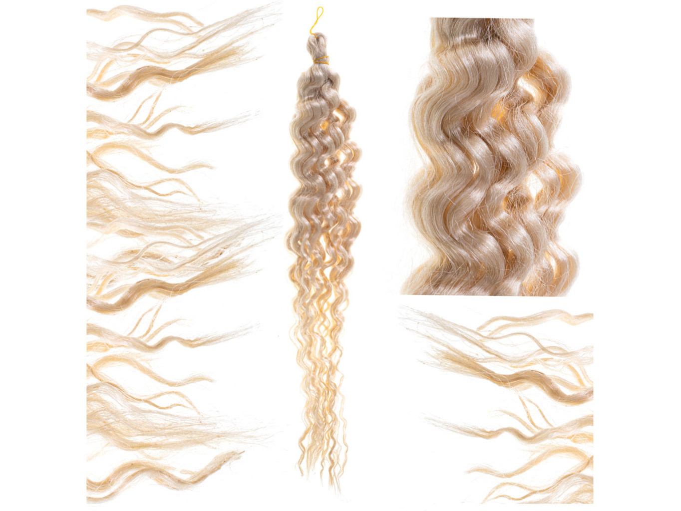Syntetické vlasy pro tkaní 60cm Barva: Blond