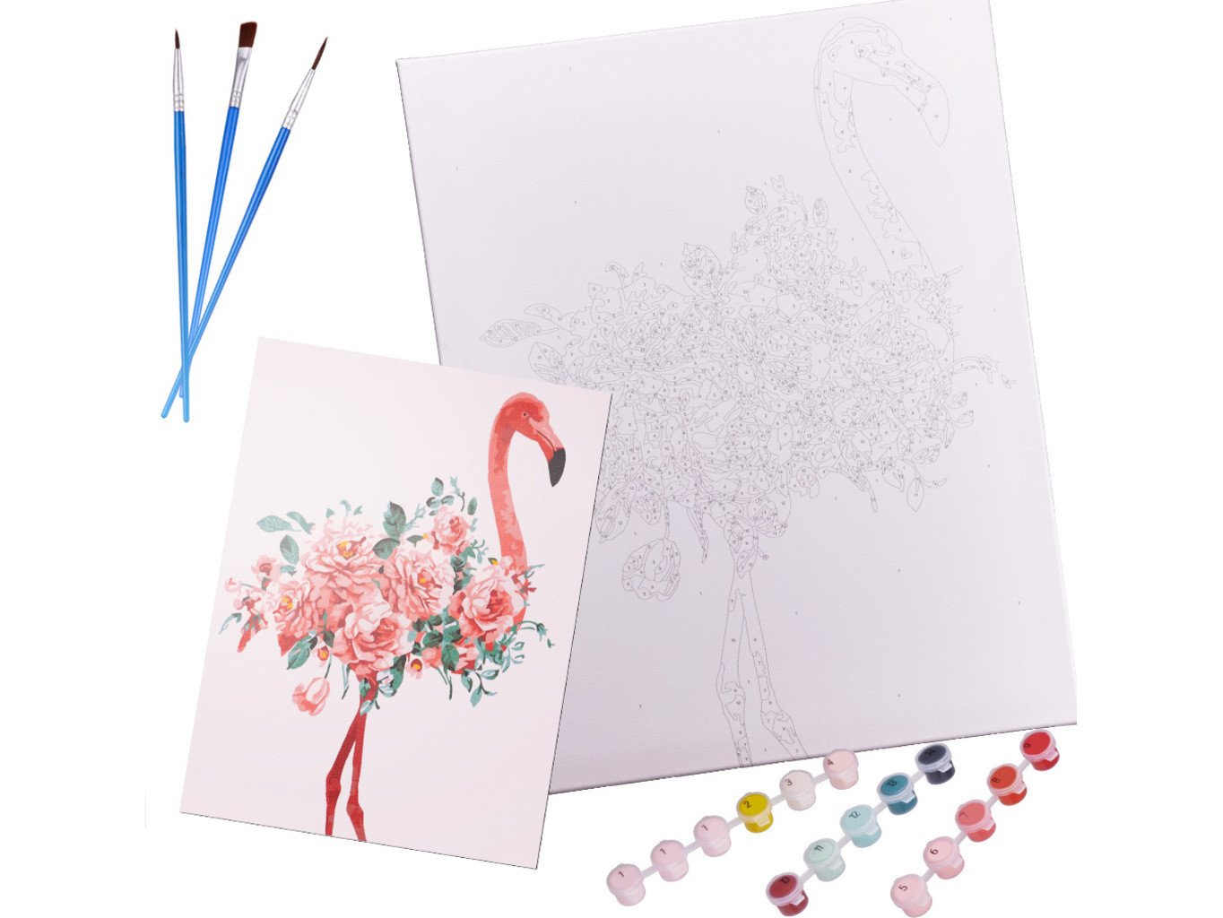 Malování podle čísel - Plameňák - 50x40 cm