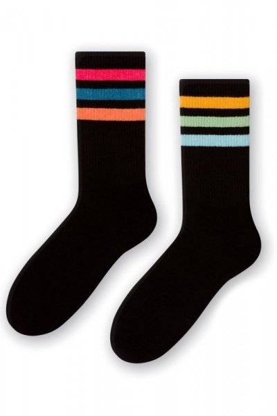 More 081 012 proužky černé Dámské ponožky 39/42 černá