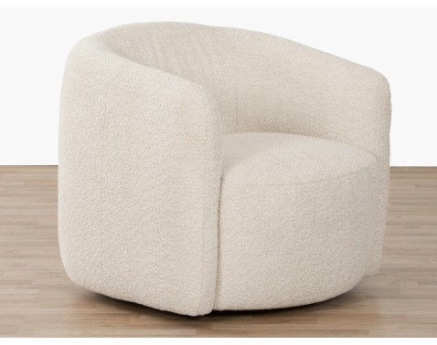 Otočné křeslo Alken, krémovo-béžová látka