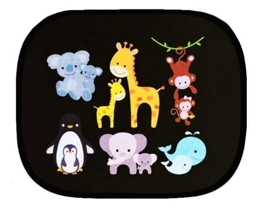 Univerzální  samolepící clona na boční okno, zvířátka