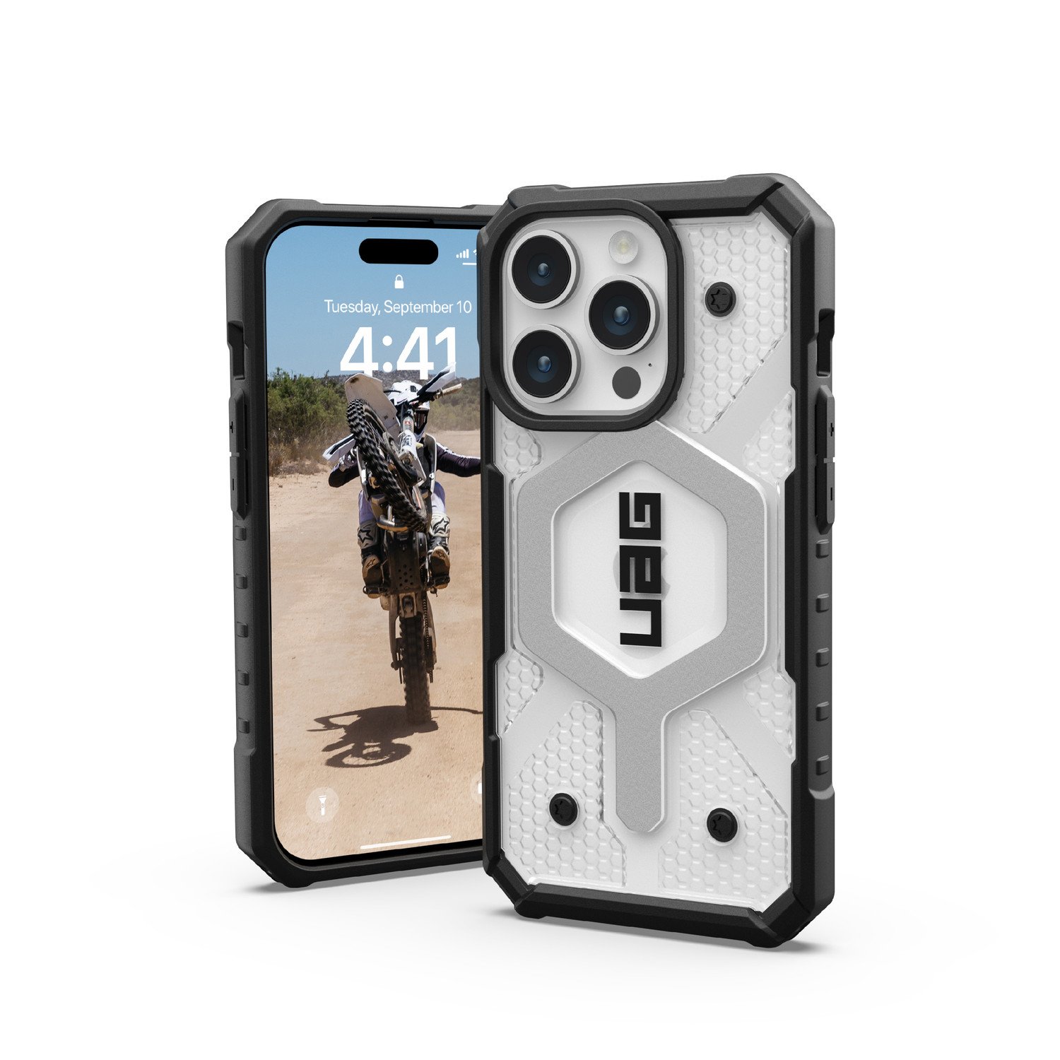 Urban Armor Gear Ochranný kryt pro iPhone 15 Pro - UAG, Pathfinder MagSafe Ice