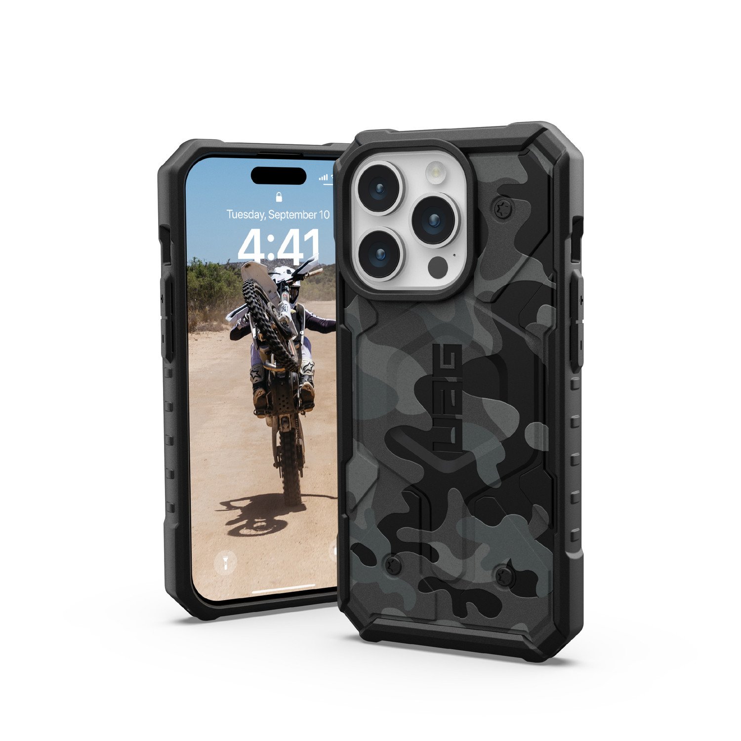 Urban Armor Gear Ochranný kryt na iPhone 15 Pro - UAG, Pathfinder SE MagSafe Midnight Camo