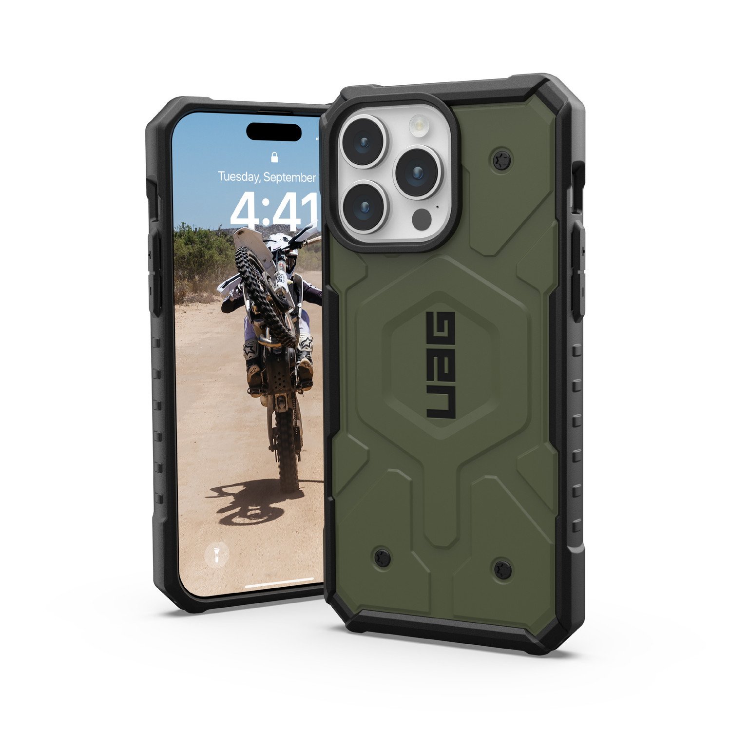 Urban Armor Gear Ochranný kryt na iPhone 15 Pro MAX - UAG, Pathfinder MagSafe Olive Drap