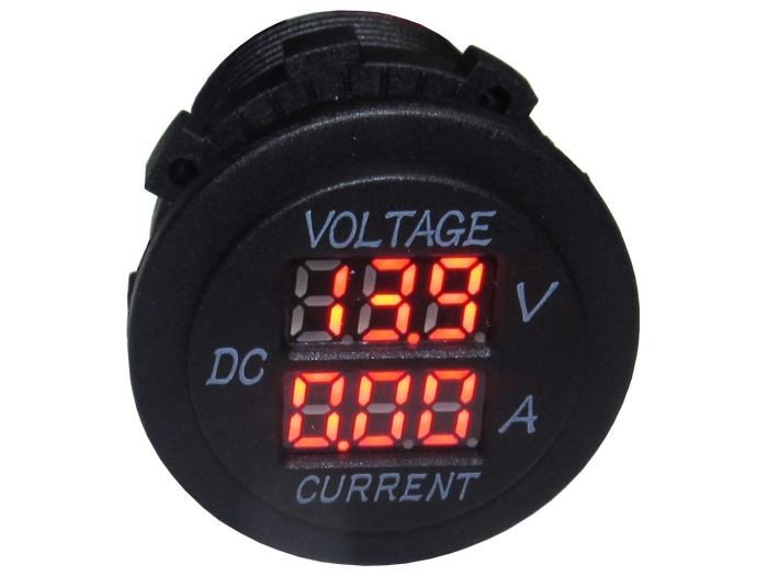 Voltmetr plus ampérmetr panelový DS8010, rozsah 8-30V / 0-20A