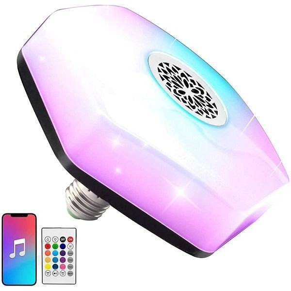 Bluetooth reproduktoru s barevnou LED žárovkou RGB s dálk. ovladáním