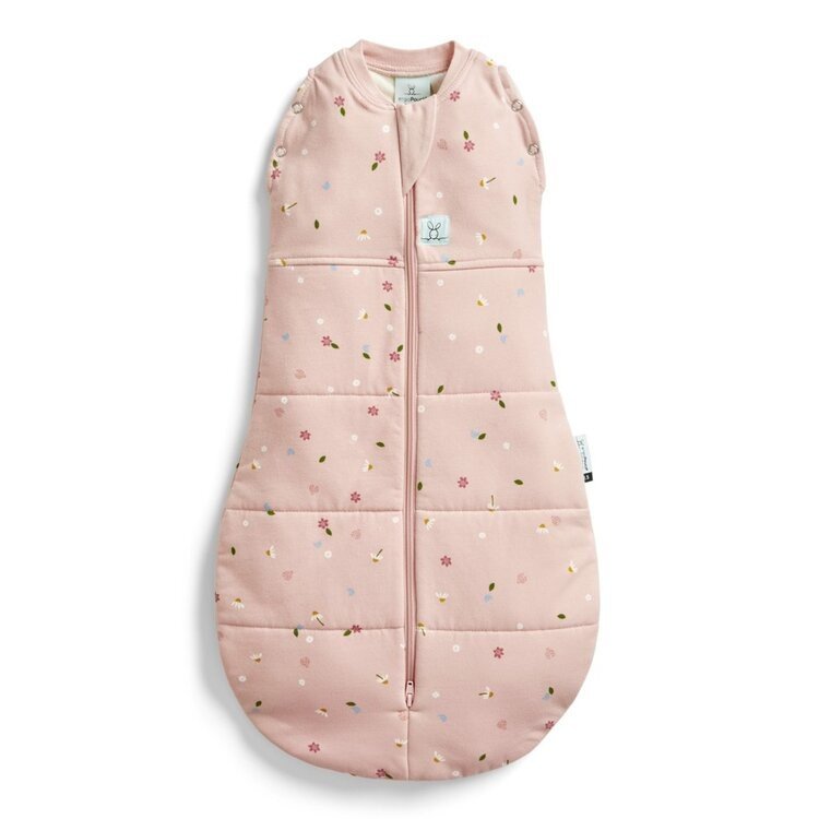 ERGOPOUCH Zavinovačka a vak na spaní 2v1 Cocoon Daisies 0-3 m, 3-6 kg, 2,5 tog