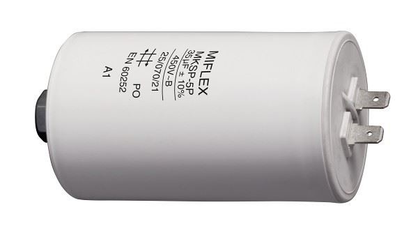 35uF/450V motorový kondenzátor MKSP-5P - fastony, 50x83mm