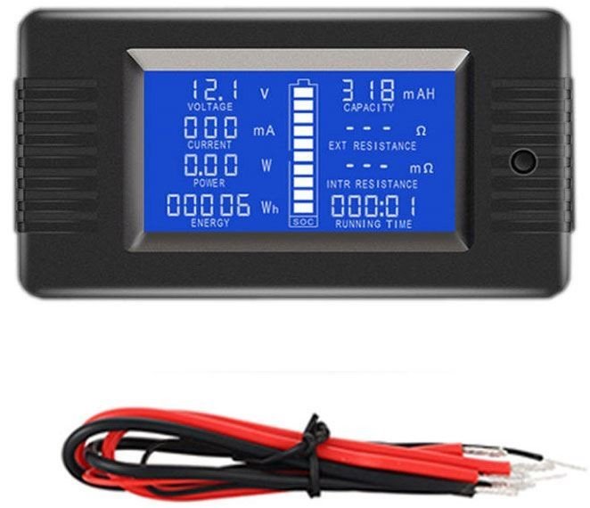 Chytrý tester baterií PZEM013, rozsah 0-200V, 0-10A