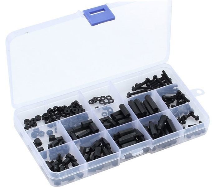Distanční sloupky, šroubky a matičky M2,5 a M3 - sada 70ks sloupků