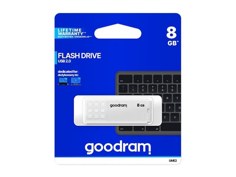 Flash disk GOODRAM USB 2.0 8GB bílý