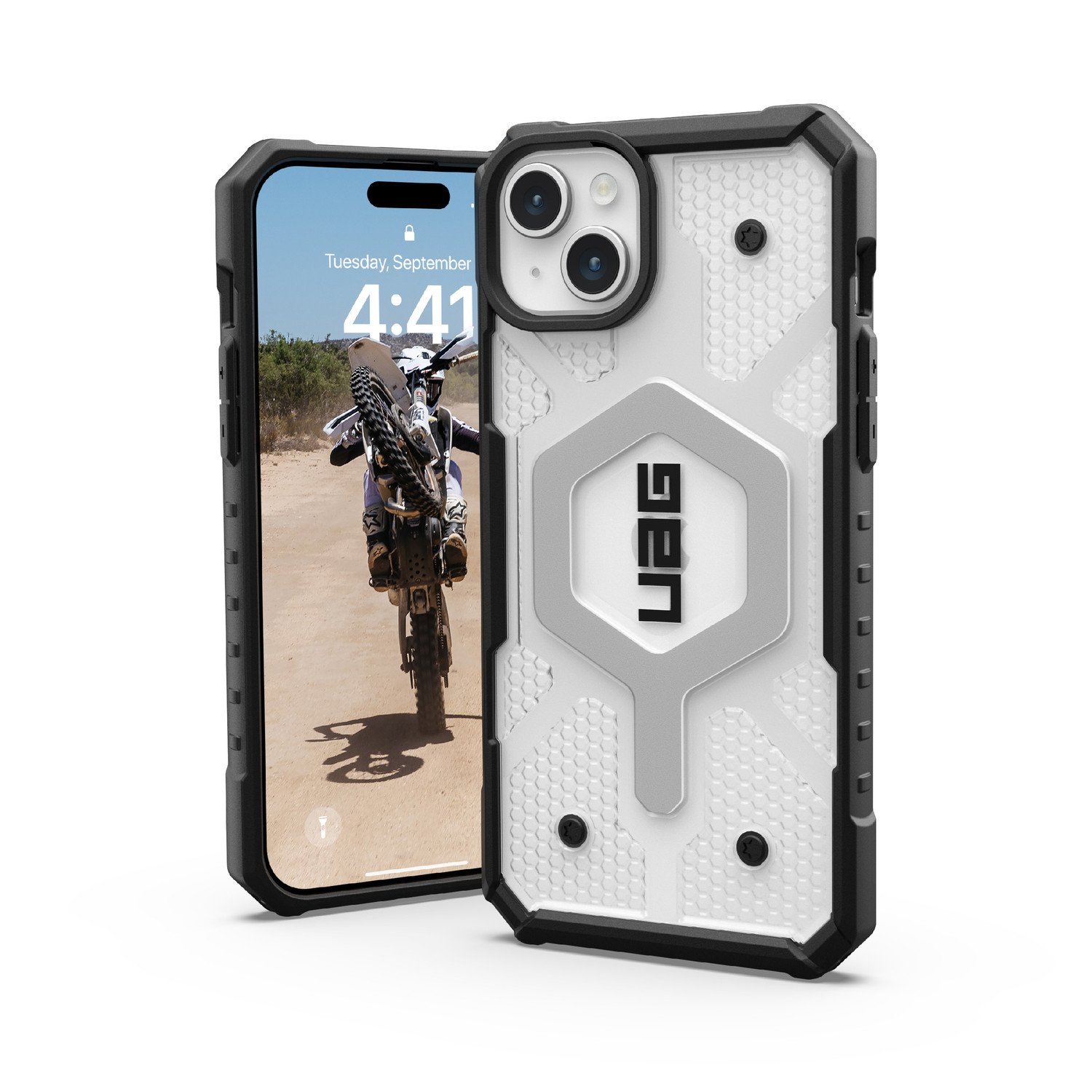 Urban Armor Gear Ochranný kryt pro iPhone 15 PLUS - UAG, Pathfinder MagSafe Ice