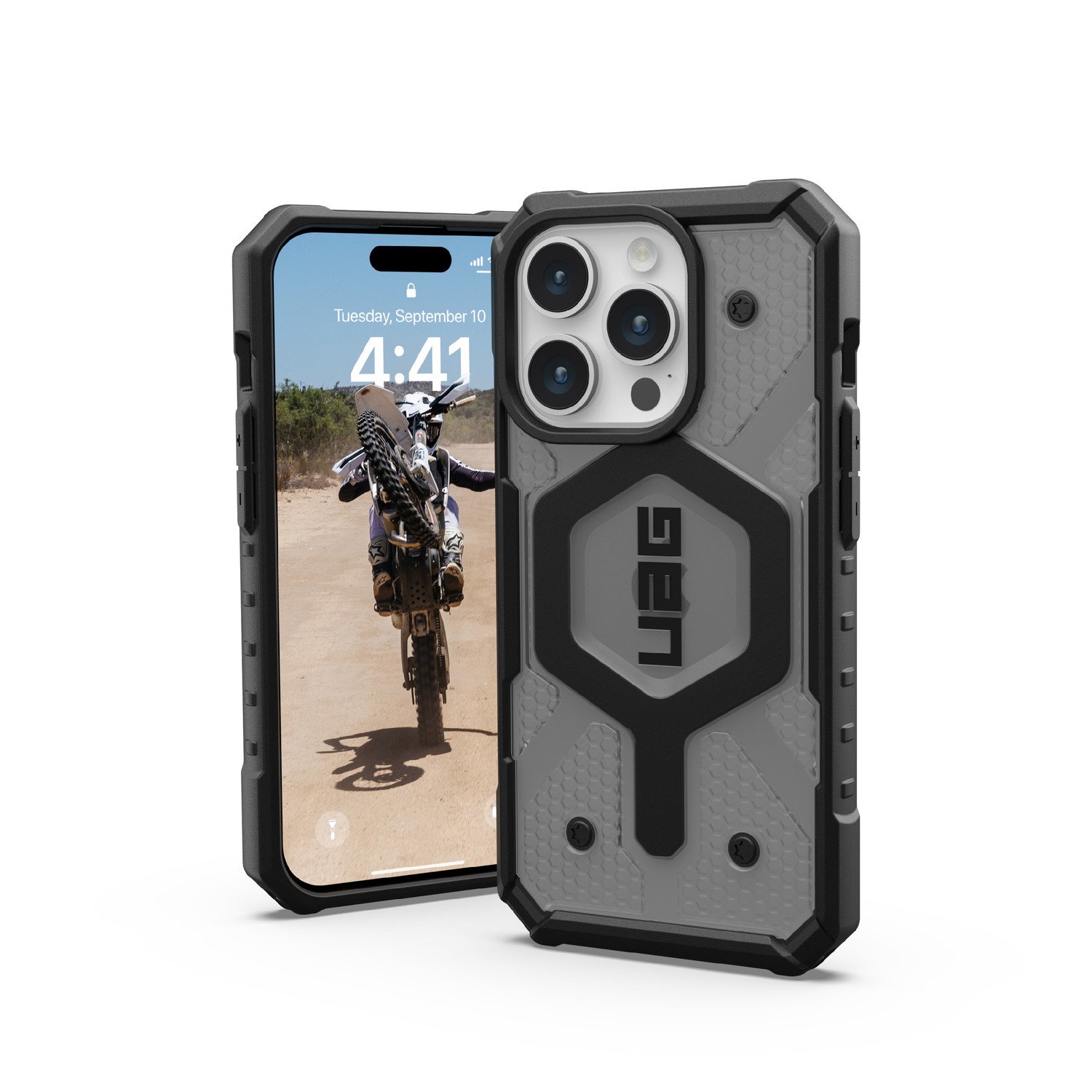 Urban Armor Gear Ochranný kryt na iPhone 15 Pro - UAG, Pathfinder MagSafe Ash