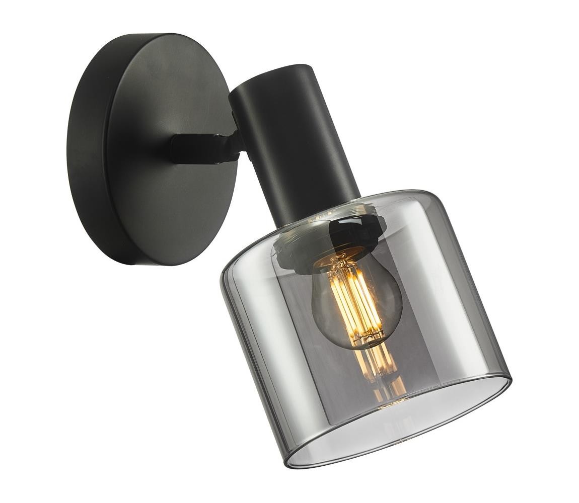 WL-65342-1 BK+SG - Nástěnné bodové svítidlo SANTIA 1xE27/40W/230V