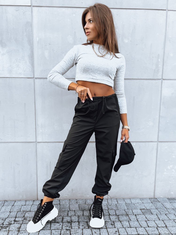 Couture Queen dámské padákové kalhoty černé Dstreet