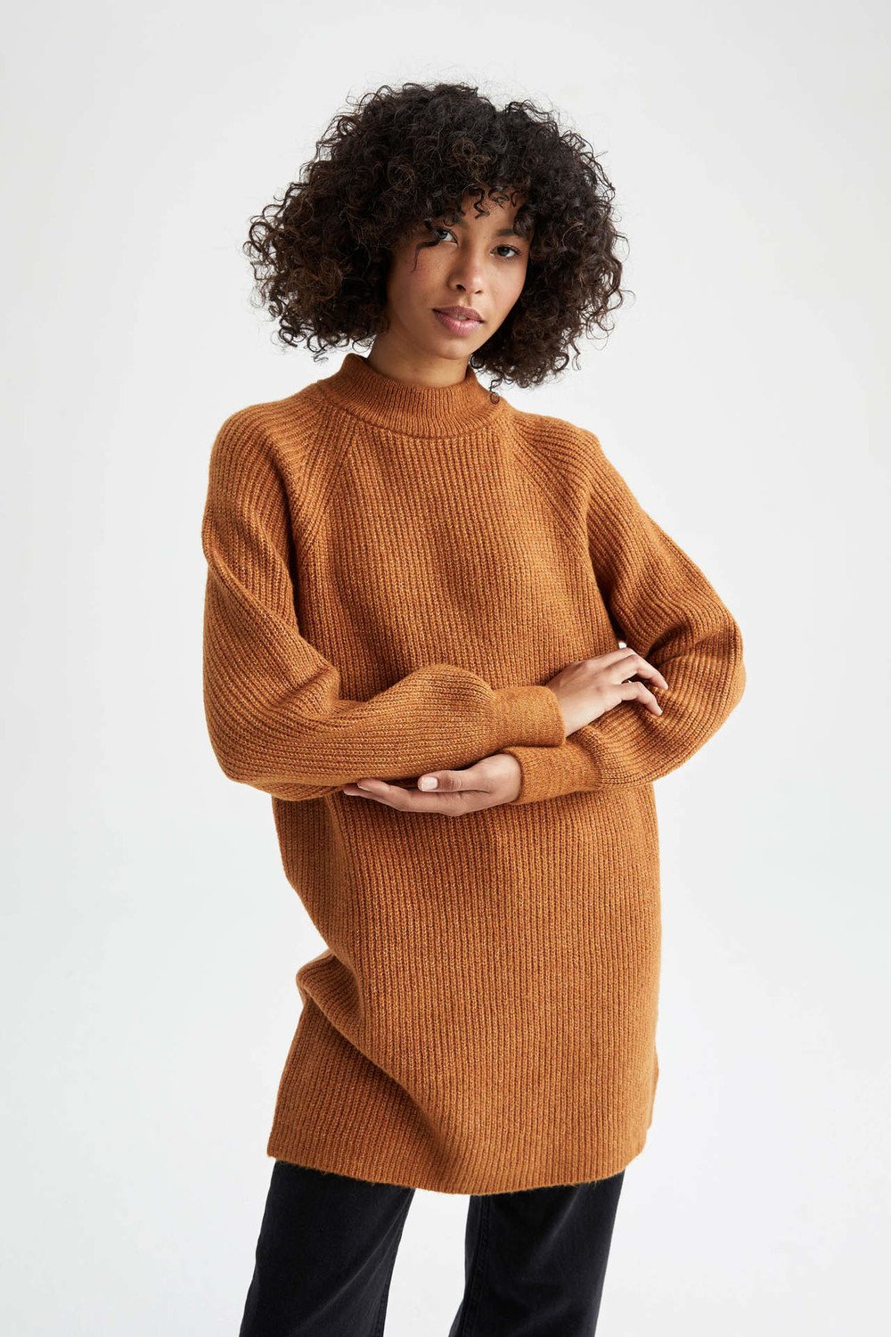 DEFACTO Regular Fit Half Turtleneck Tunic