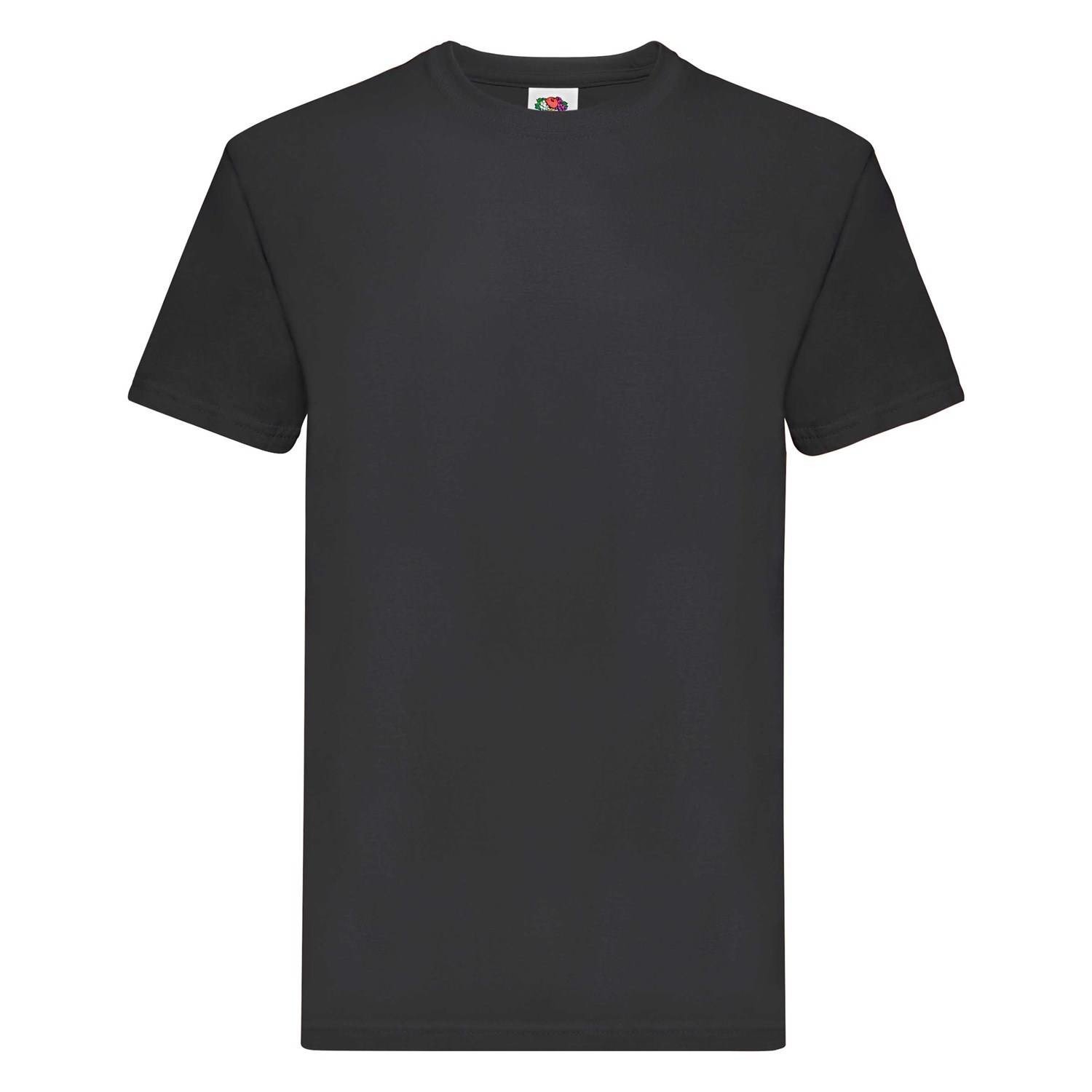 Super Premium Fruit of the Loom Men's Black T-shirt