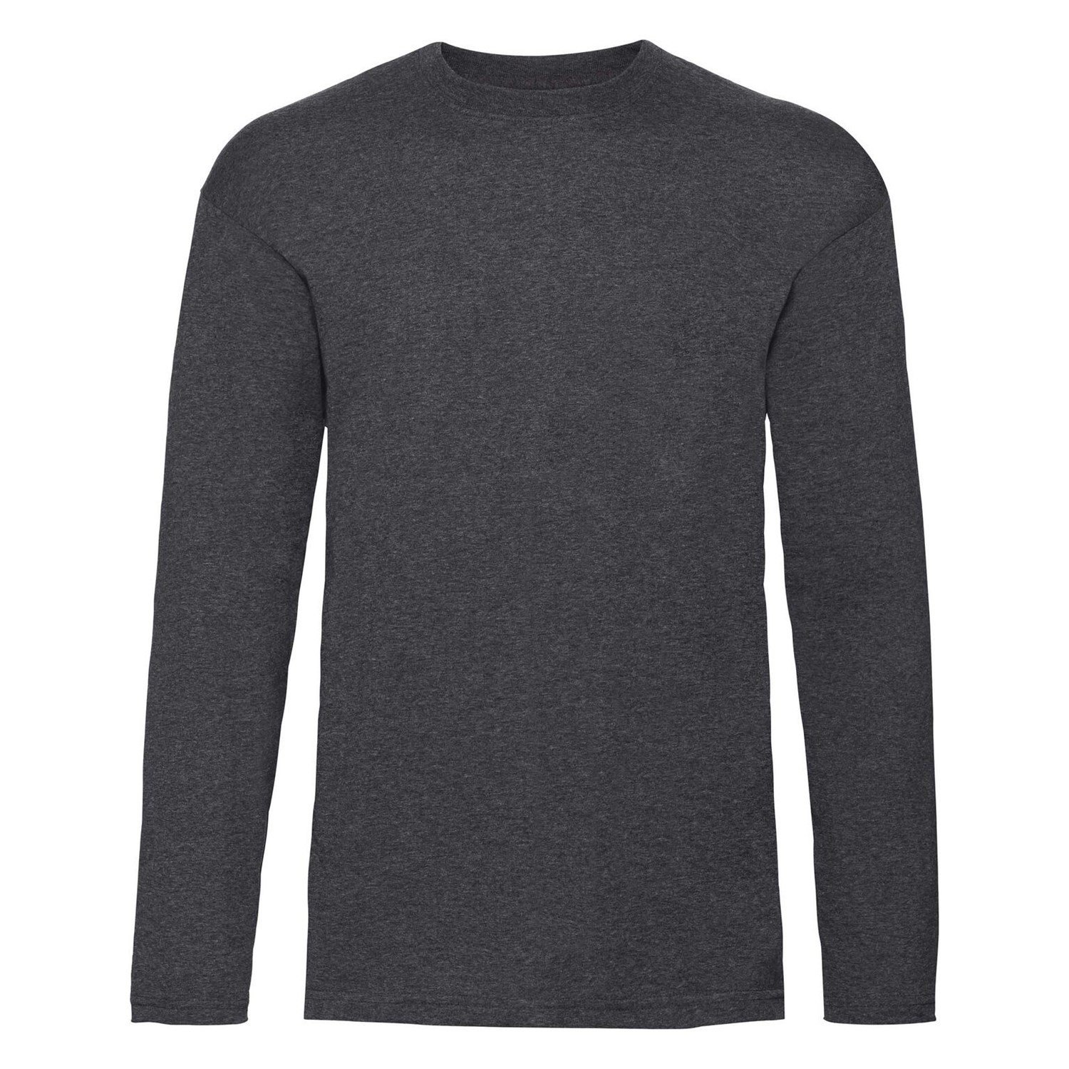Valueweight Men's Anthracite Long Sleeve T-shirt Fruit of the Loom
