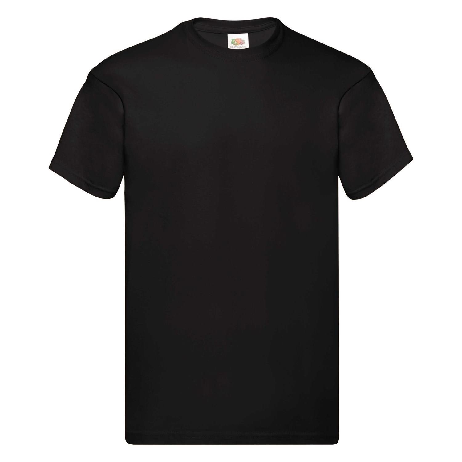 Black T-shirt for men Original Fruit of the Loom