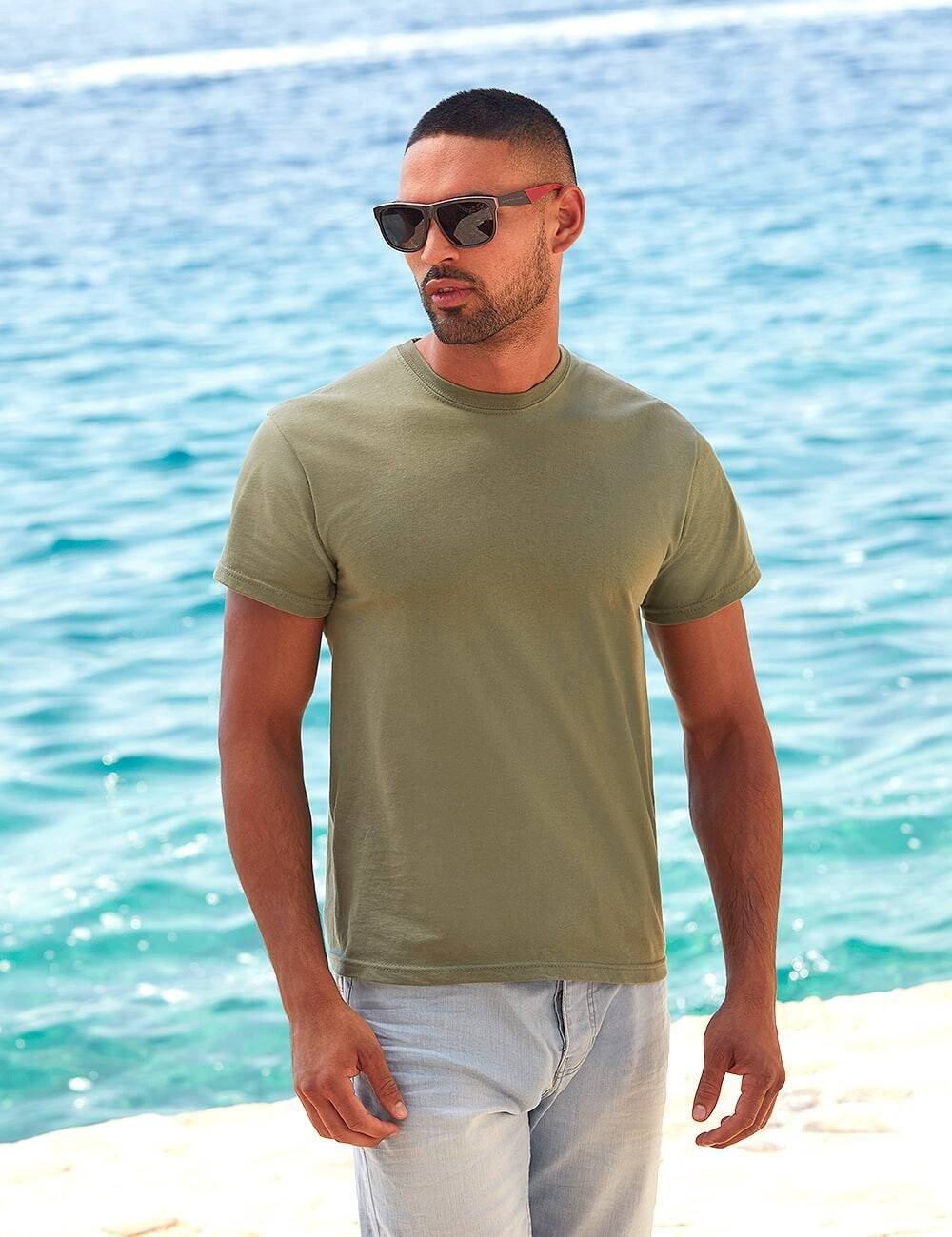 Olive Men's T-shirt Original Fruit of the Loom