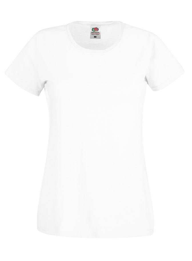 White Women's T-shirt Lady fit Original Fruit of the Loom