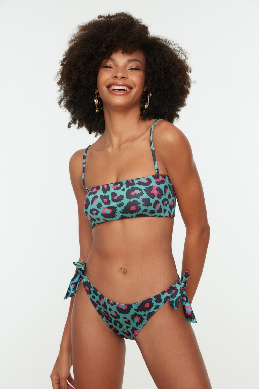 Dámské bikinové kalhotky Trendyol Leopard