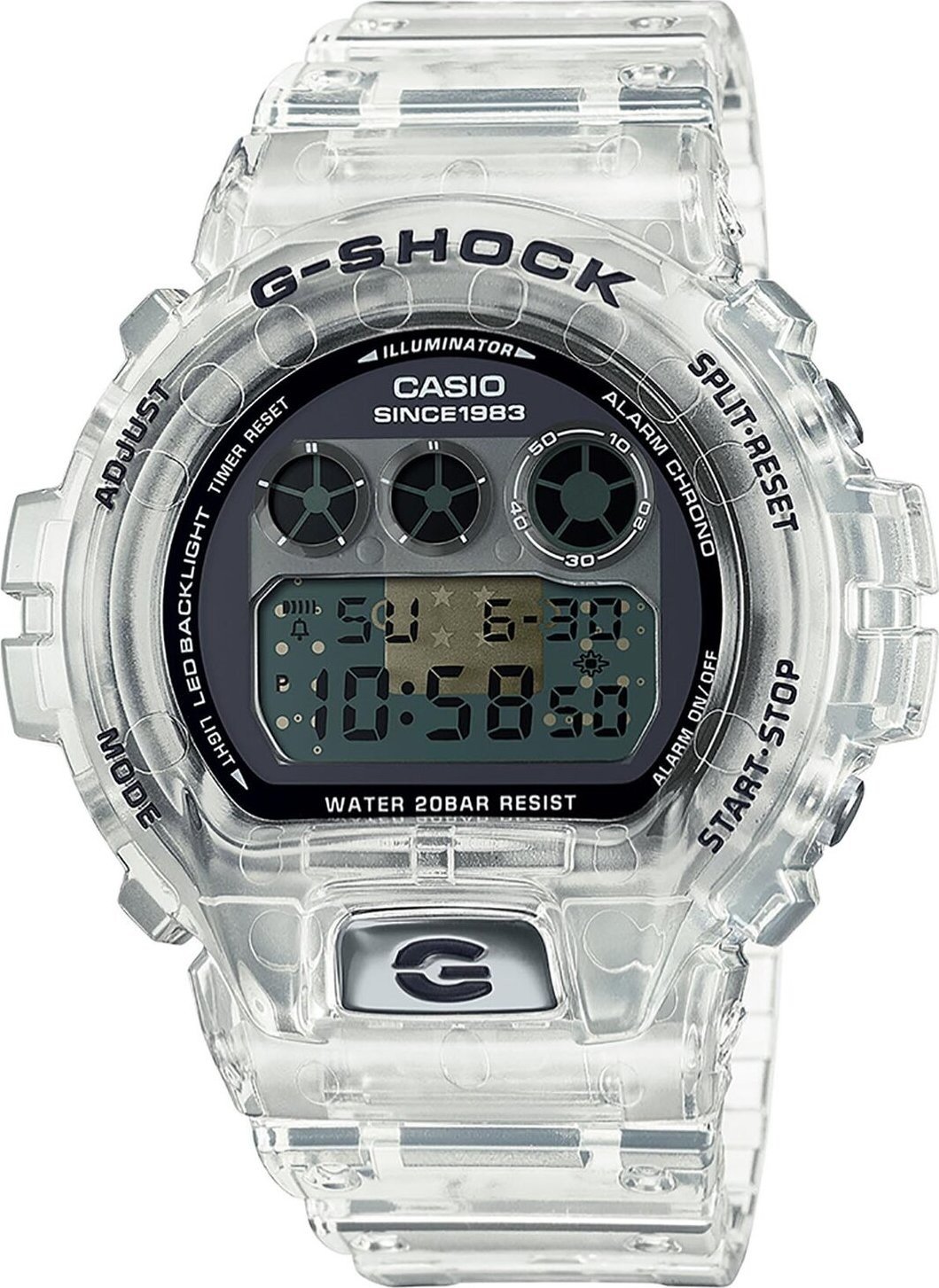 Hodinky G-Shock 40th Anniversary Clear Remix DW-6940RX-7ER Průhledná