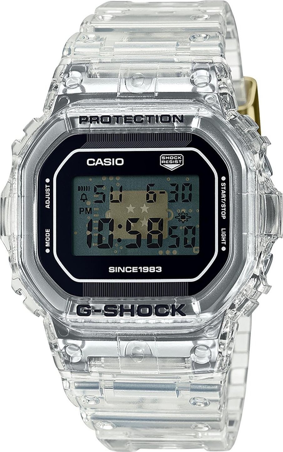 Hodinky G-Shock 40th Anniversary Clear Remix DW-5040RX-7ER White