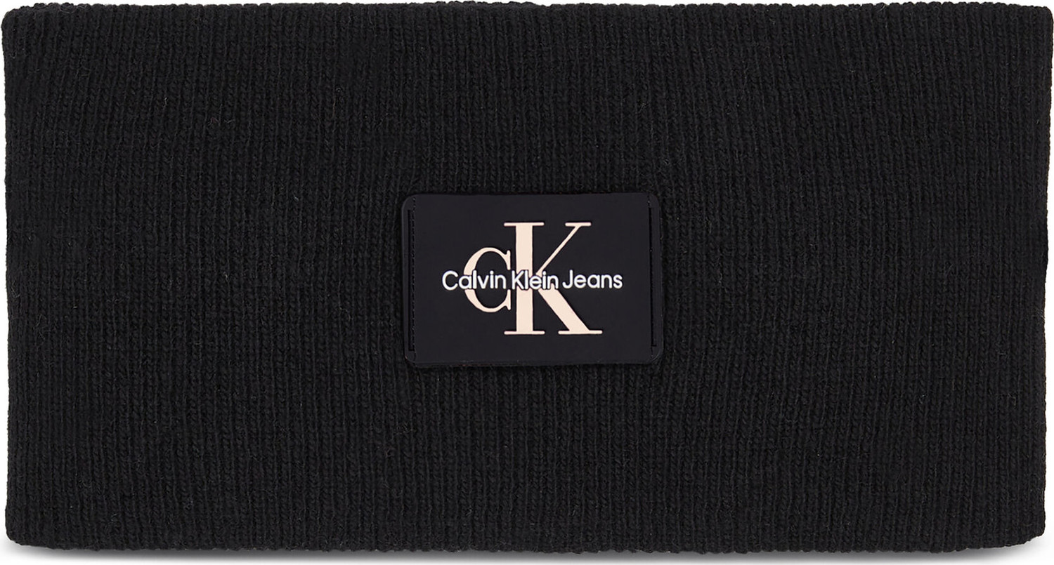 Textilní čelenka Calvin Klein Jeans Monologo Rubber Headband K60K611258 Black BDS