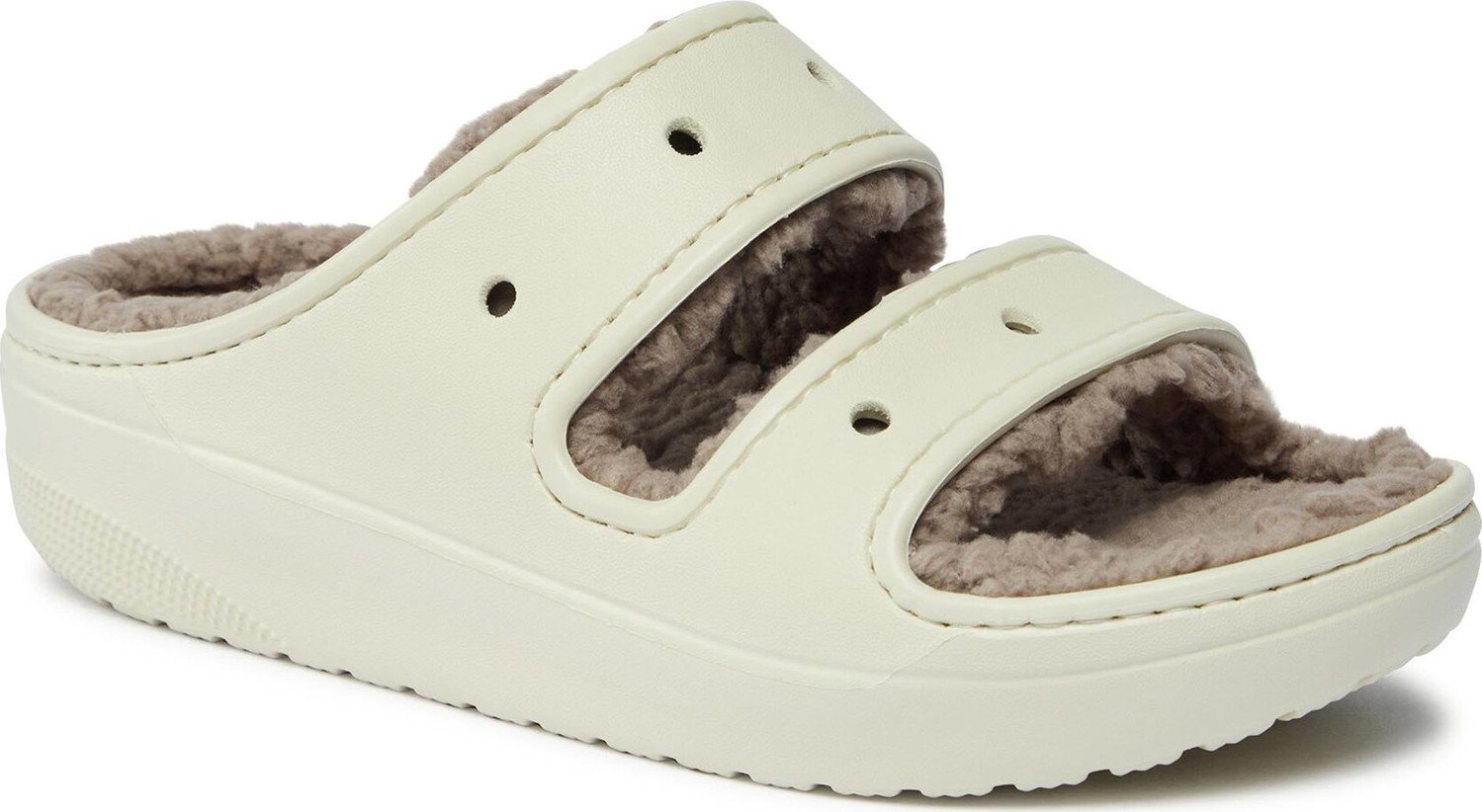 Nazouváky Crocs Crocs Classic Cozzy Sandal 207446 Bone/Mushroom 2YC