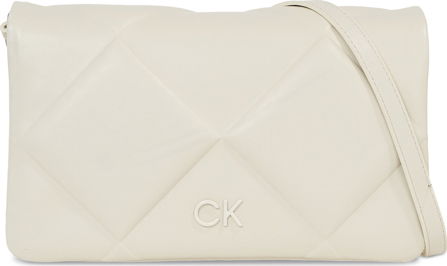 Kabelka Calvin Klein Re-Lock Quilt Shoulder Bag K60K611021 Dk Ecru PC4