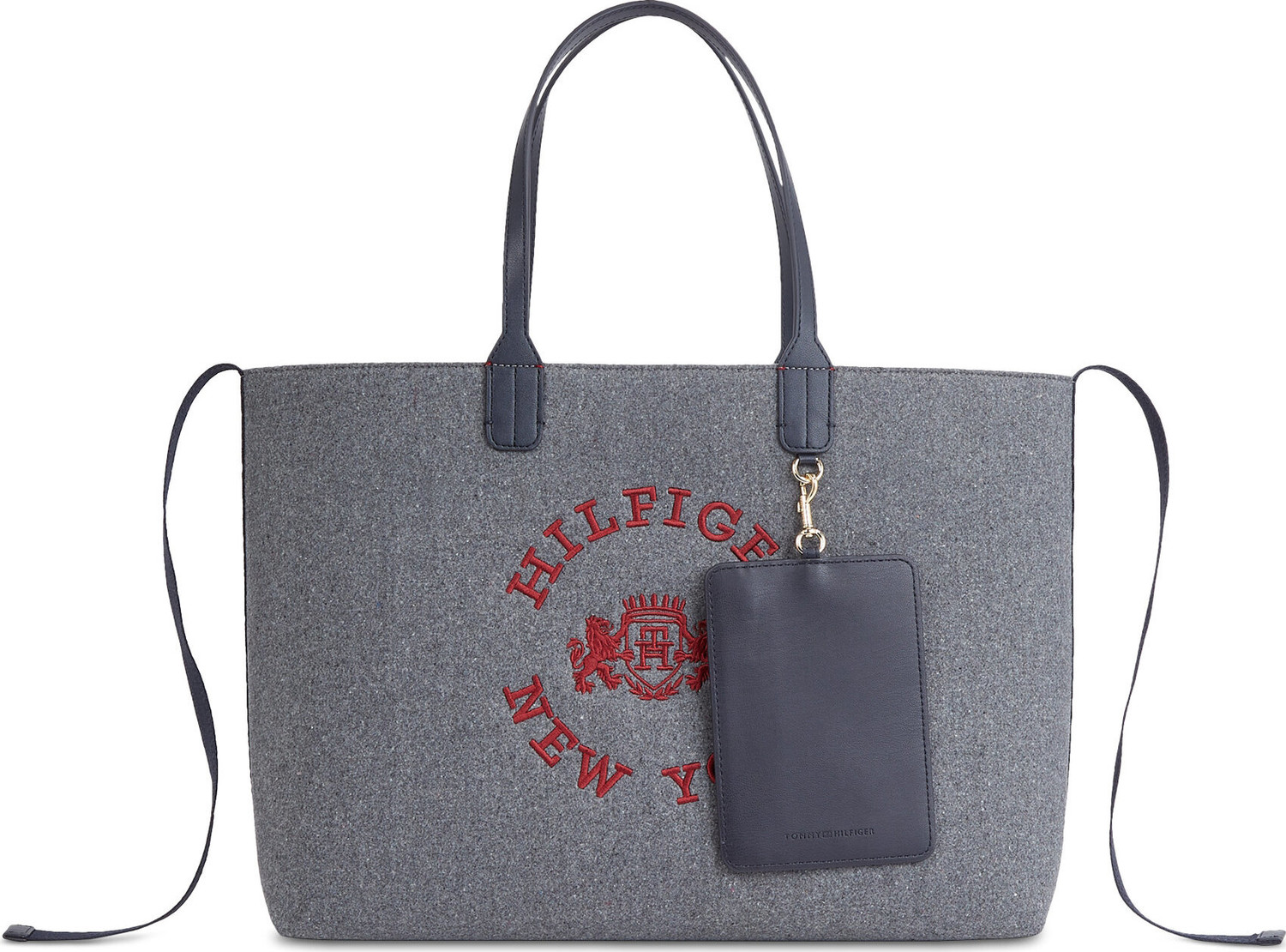 Kabelka Tommy Hilfiger Iconic Tommy Tote Wool Logo AW0AW15576 Grey Line PSE