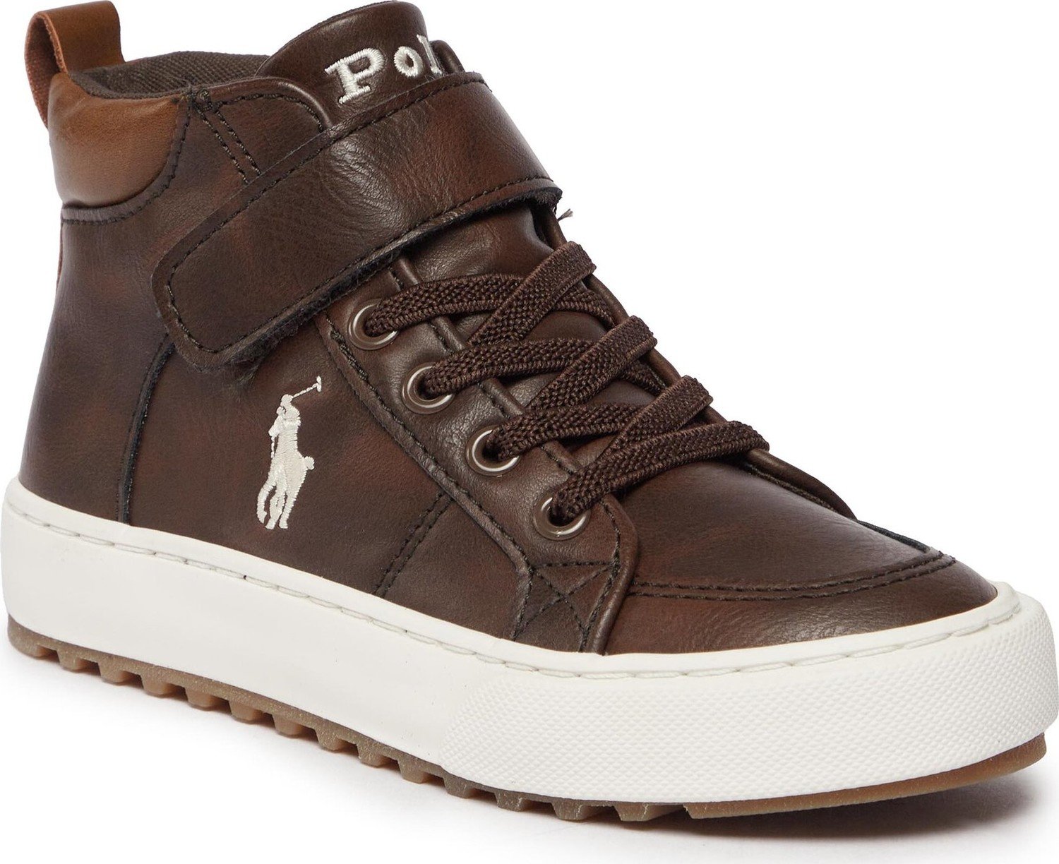 Kotníková obuv Polo Ralph Lauren Jaxson Ps RF104243 Chocolate/Cream