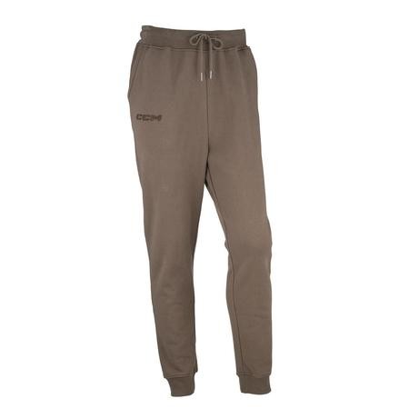 CCM Kalhoty Core Fleece Cuffed Jogger YTH, hnědá, Dětská, XL