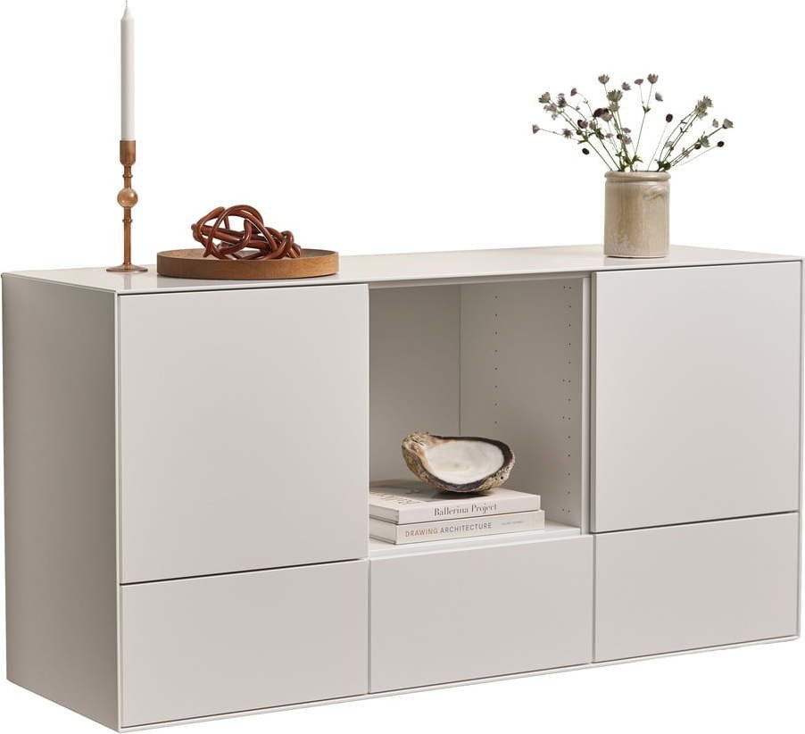 Bílá nízká závěsná komoda 135x68 cm Edge by Hammel – Hammel Furniture