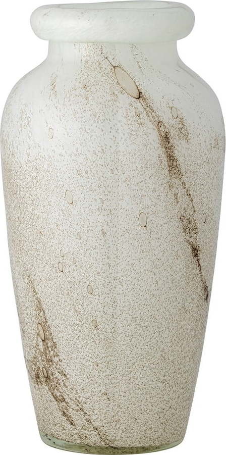 Bílá skleněná váza Lenore – Bloomingville