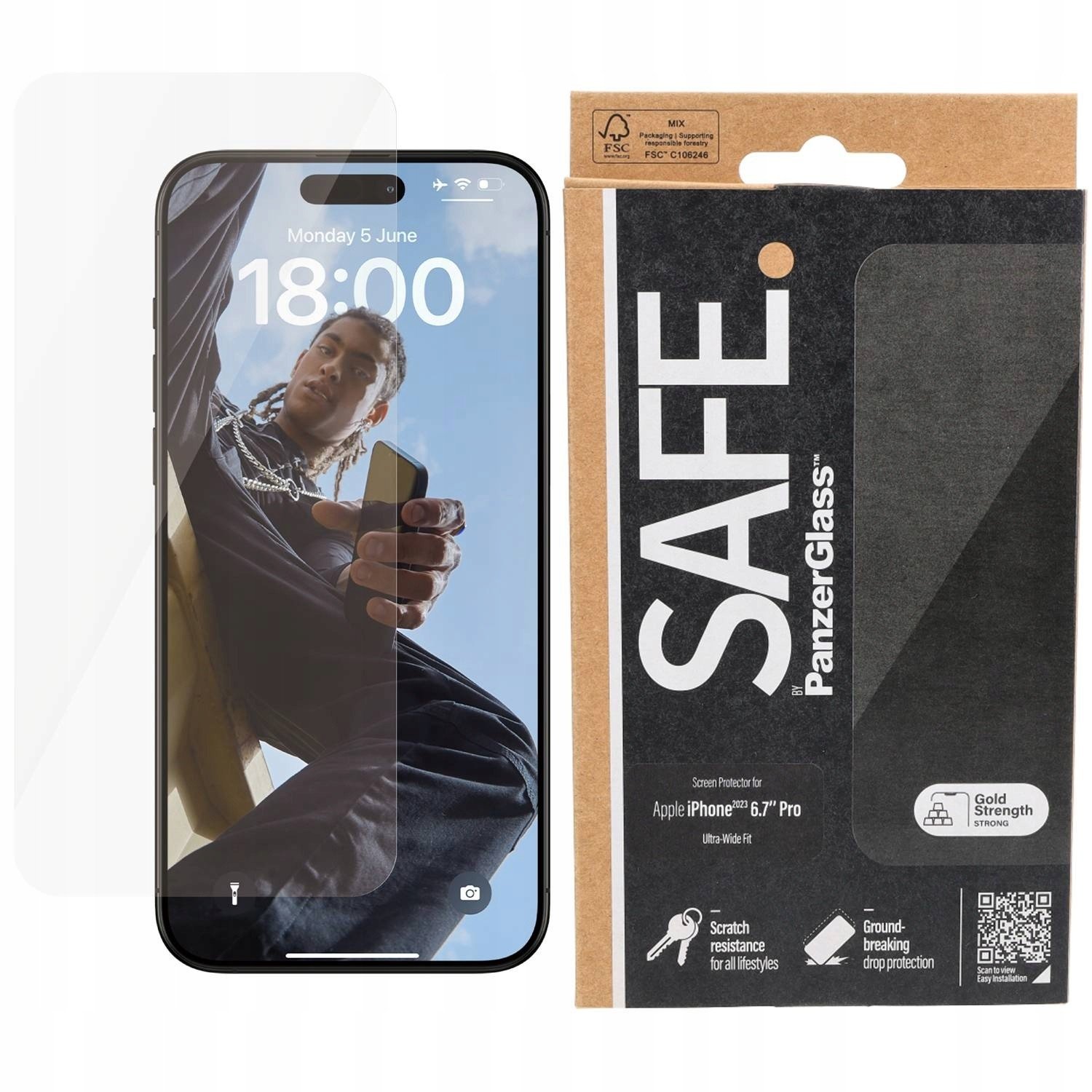 PanzerGlass ochrana displeje pro iPhone 15 Pro Max