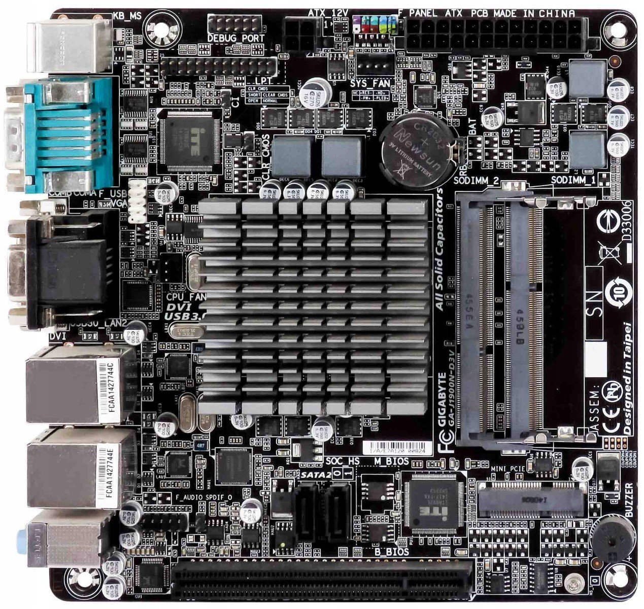 Gigabyte GA-J1900N-D3V Celeron J1900 DDR3 mini Itx