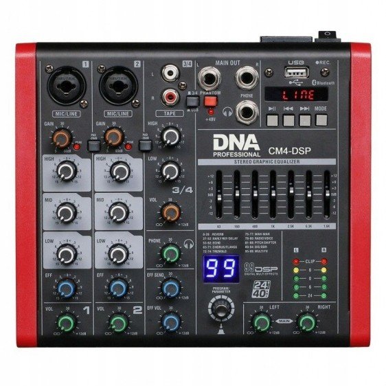 Dna CM4-DSP audio mixer Usb MP3 Bluetooth Phantom