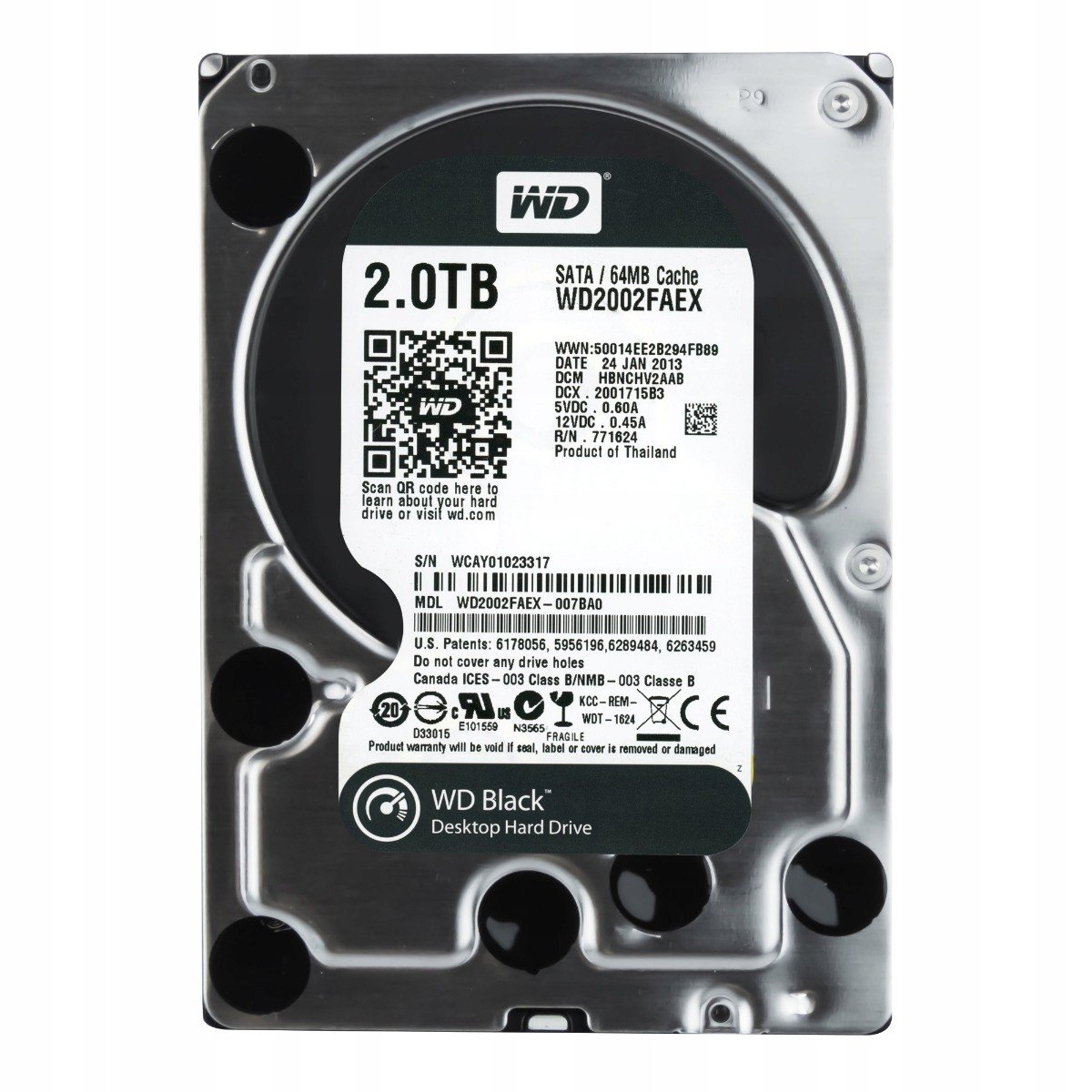 Wd Black 2TB 7,2K 64MB Sata III 3,5'' WD2002FAEX