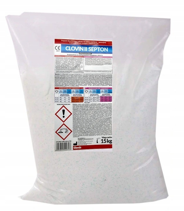 Clovin Septon Biocidní dezinfekce Prášek 15 kg