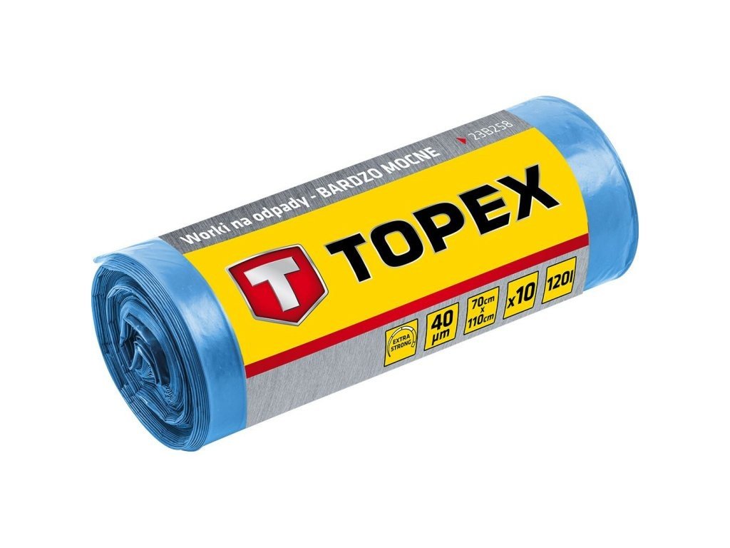 TOPEX pytle na odpad 10ks 120 litrů 40um 23B258