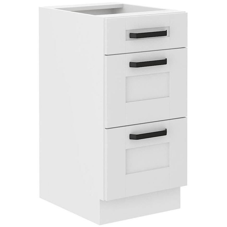 Kuchyňská skříňka Luna bílý matný/bílý 40D 3S BB