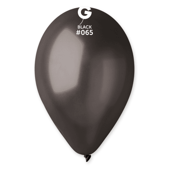 Gemar Balónky nafukovací - Metal - černé - 10 ks - PGM90-65